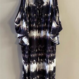 Chic Tie-Dye Lace-Up Dress